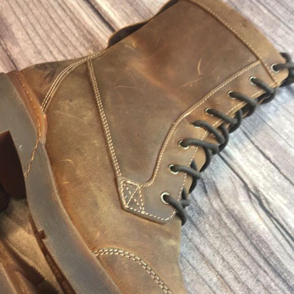 TIMBERLAND Graceyn Brown Leather Lace Up WP Lug Sole Boots 8M - Picture 11 of 15